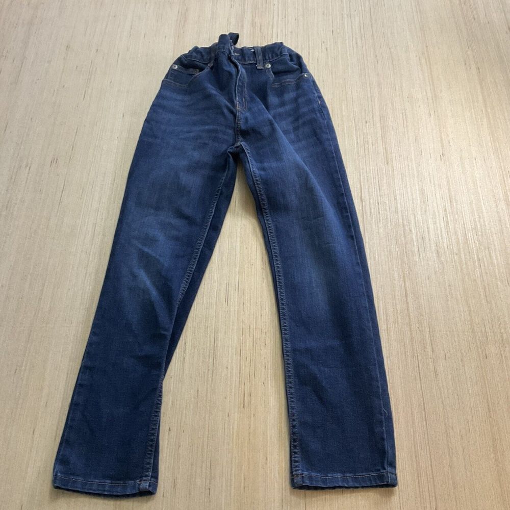 Wonder Nation  Blue Jeans Skinny Style Size 12 Husky Elastic Waist Zip Up